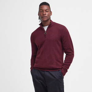 Barbour Essential Tisbury Ruby Half-Zip Jumper